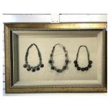 Shadowboxed Tribal Necklaces - approx. 36x24x2