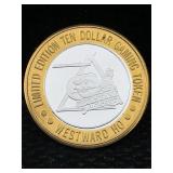 Le $10 Westward Ho Casino Silver Strike Token,