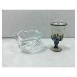 Royal Copenhagen crystal bowl & hand-blown art