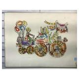 Signed P. J. Barry Litho Artist Proof Embossed