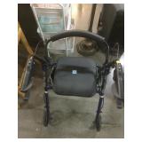 Rolling walker with seat