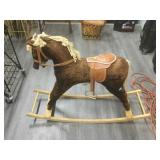 1940ï¿½s-1950ï¿½s Vtg Rocking Horse, 42x12x30in