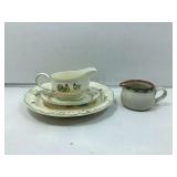Mikasa platter, gravy bowl, rooster pattern &
