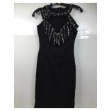 Tiara womenï¿½s evening dress w/rhinestones black