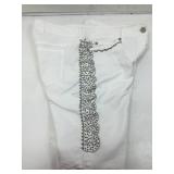 Carlisle womenï¿½s white jeans w/studs sz 10
