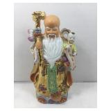 Asian-like statue figure painted porcelain 20 in