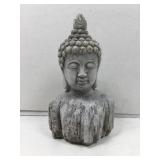 Standing Buddha figurine, cement, chip on top, 10