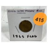 1863 ï¿½Flag Of Our Unionï¿½ Civil War Token