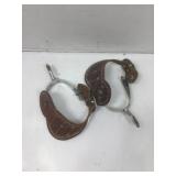 Western horse spurs w/leather straps