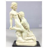 A. Santini Sculpture on Stone Base - 11 in tall