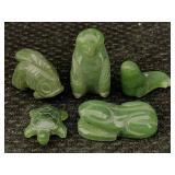 5 Jade Figure Pendants, Missing Hook