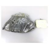 Vtg Whiting & Davis Silver Metal Mesh Purse with