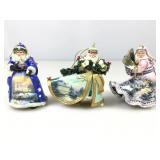 Thomas Kinkade Old World Santa ornament set