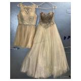 Bridal gown & evening dress, beige sz Sm