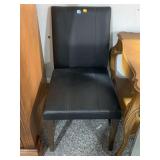 Black leather dinning chair