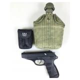 P-25 Blowback Gamo BB gun, military canteen &