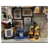 New clocks, 3in1 chess set, assorted glassware