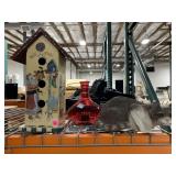 Christmas Bird house, cat and more, 16in tall