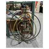 39in Metal Ringed pendant lamp w/3 lamps