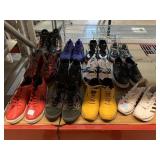 12 pair athletic shoes. Assorted. Fila, kswiss,
