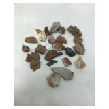 Stone mineral fragment specimen collection