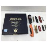 Plastic Security bin with contents. Vintage House