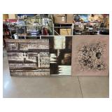 3 Large Canvas Paintings. Approx 52 x 48.