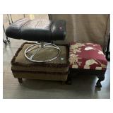 3 Ottomans, largest one, 24x19x14in