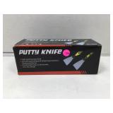 Box of New quality putty knives. Tools.