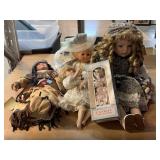 Assorted dolls and more