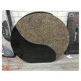 Round composite decorative vase, 30x31x5in