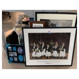 Assorted wall art. Largest framed to 34x29