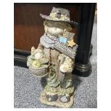 Welcome Scarecrow sculpture, 24in tall