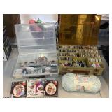 Assorted Sewing Supplies and Organizers.