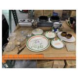 Dinnerware w/plater and more, 14in diameter