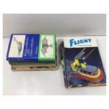 Vintage Flight magazines and assorted books.