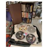 Assorted Cassettes and CDï¿½s in Case.