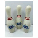 3 Barneyï¿½s bowl a Rama novelty bowling pin with