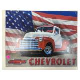 Metal Chevrolet super service and truck signs