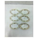 6 Hand Painted Nippon small pat dishes.