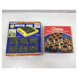 Vintage Light Up Brite Box Blue box toy and