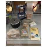 Gemstone tumbler barrel with grit and