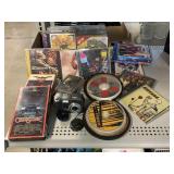 Kodak digital camera and assorted CDs, VHS,