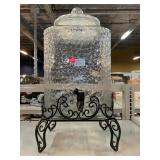 Glass Beverage Dispenser with Stand.