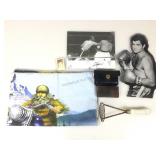 Vtg First Aid Dressing in leather case,  potato