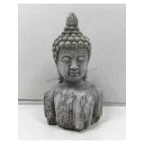 Standing Buddha figurine, cement, chip on top, 10