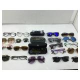 Glasses, eyewear and cases. Assorted