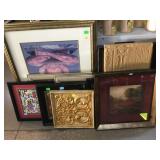 Assorted Wall Art, Stone, and More. Largest 38 x