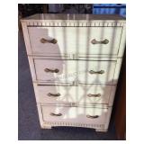 Wood tall dresser w/4 drawers, approx 33x18x50in