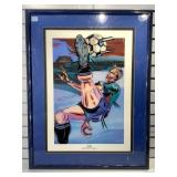 Framed A. Stone Litho - A Midfielder